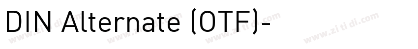DIN Alternate (OTF)字体转换